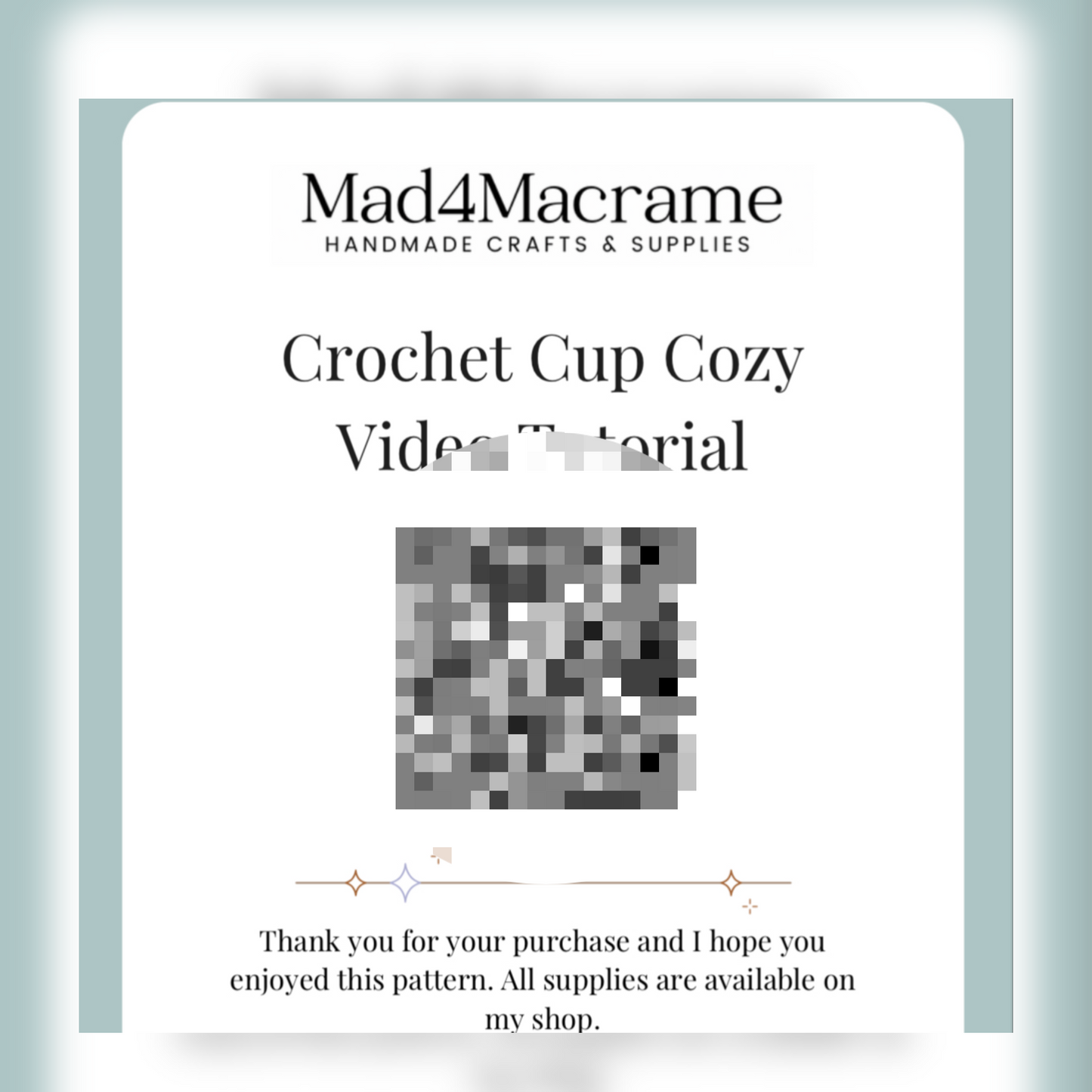 Crochet Cup Cozy Pattern | PDF + Video Tutorial | Instant Download