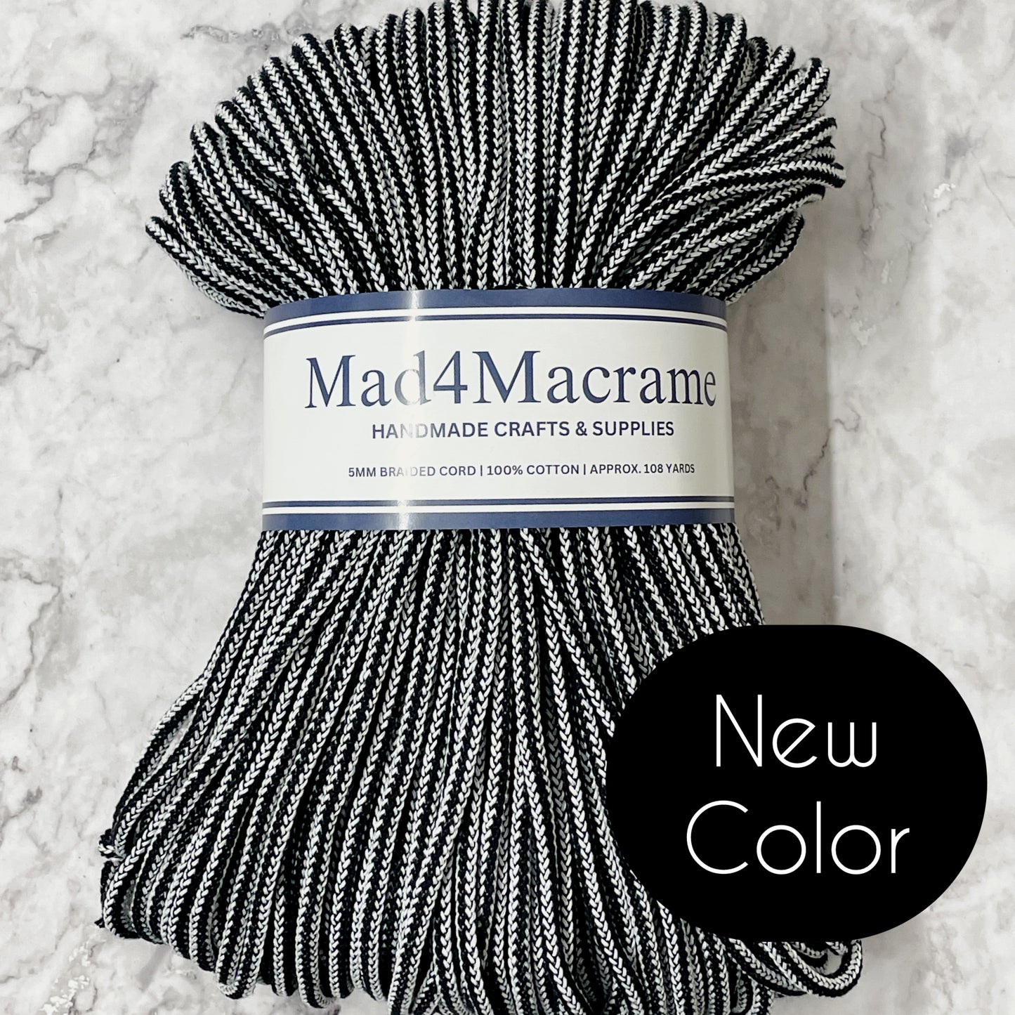 Mad4Macrame’s 5mm Braided Multi-Colored Cord