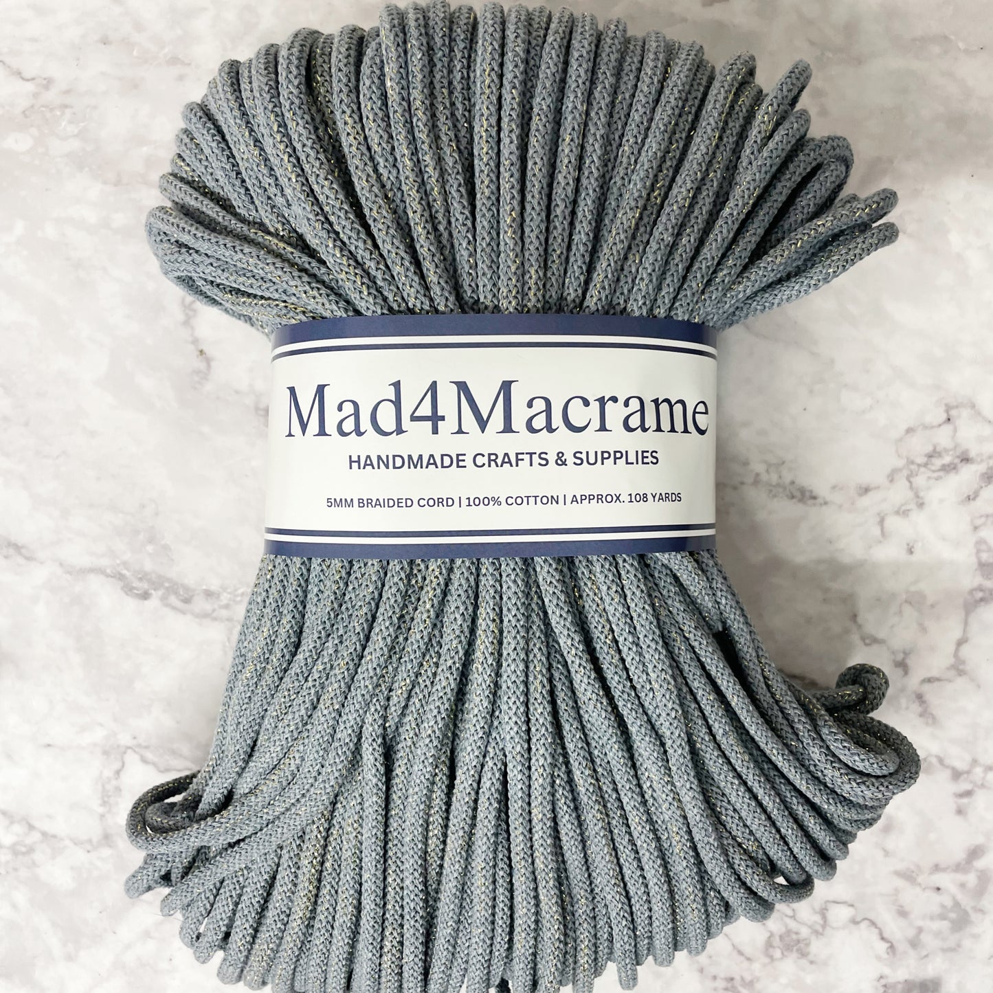 Mad4Macrame’s 5mm Braided Golden Cord