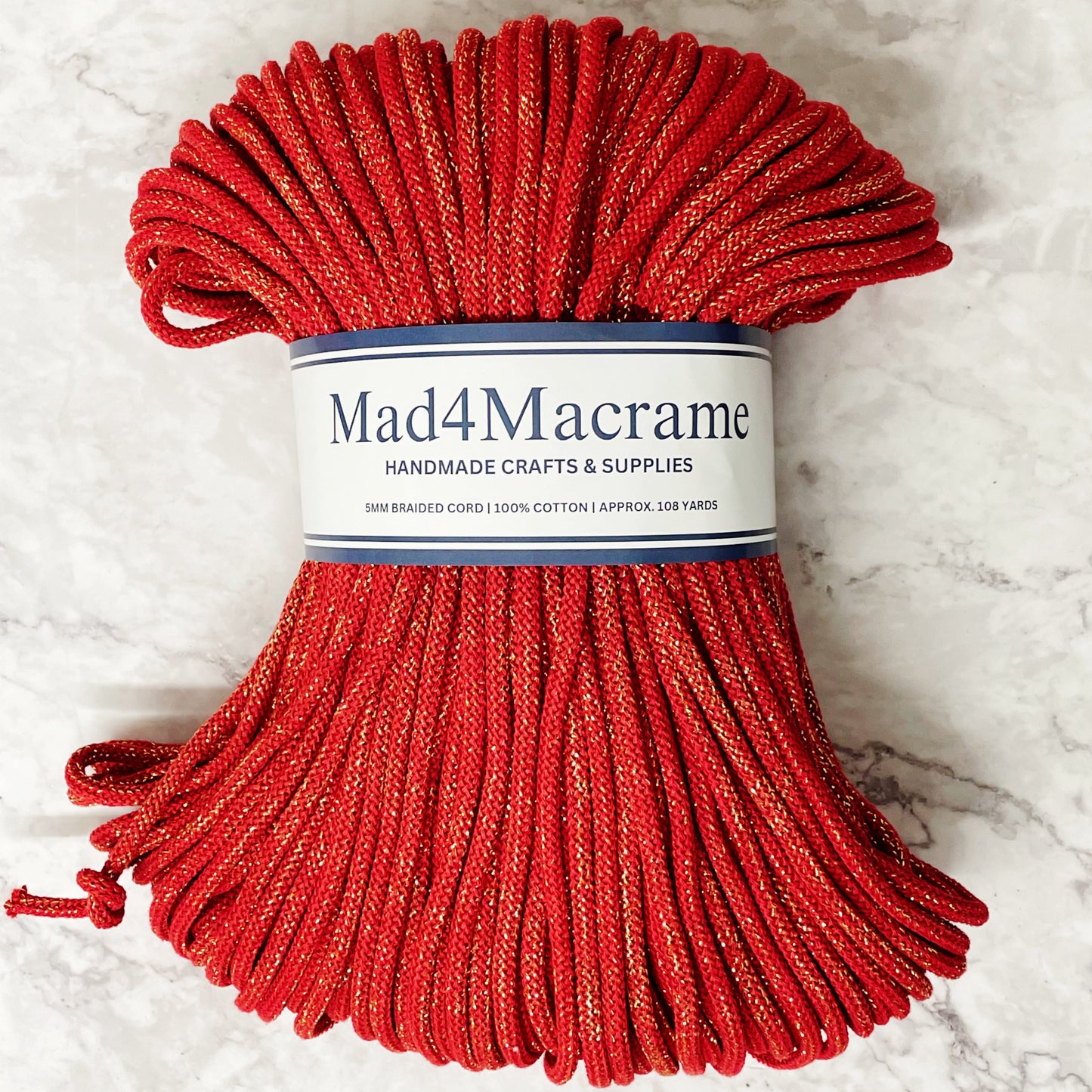Mad4Macrame’s 5mm Braided Golden Cord