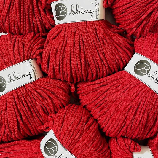 Bobbiny’s 5mm Braided- Classic Red