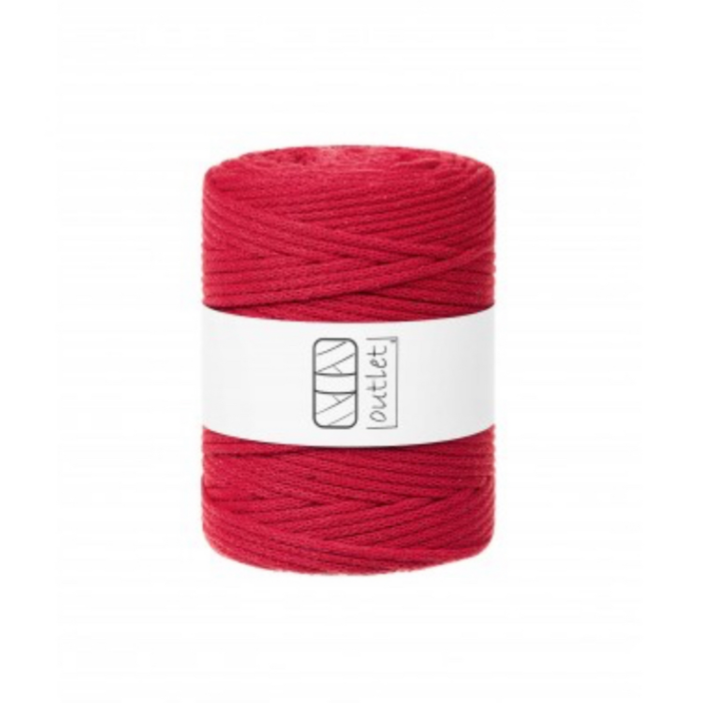Outlet Cord 5mm Braided- Classic Red