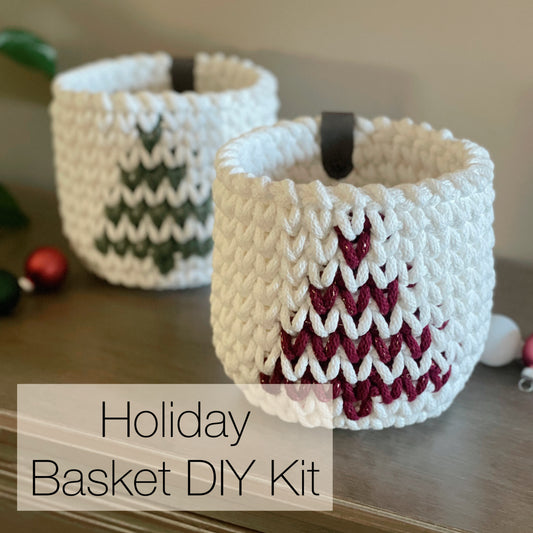 Crochet Holiday Basket DIY Kit
