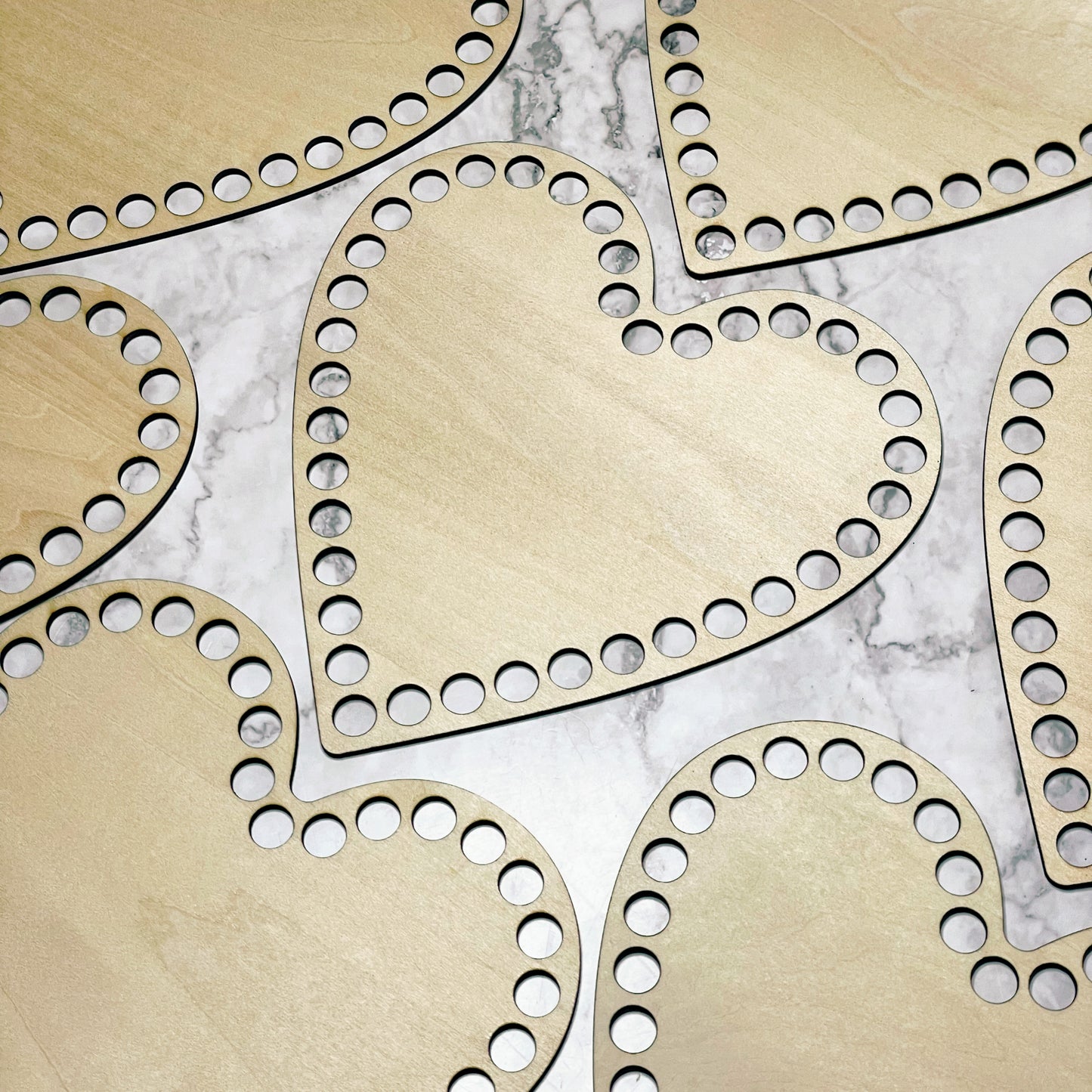 Wooden Heart Base (10mm holes)