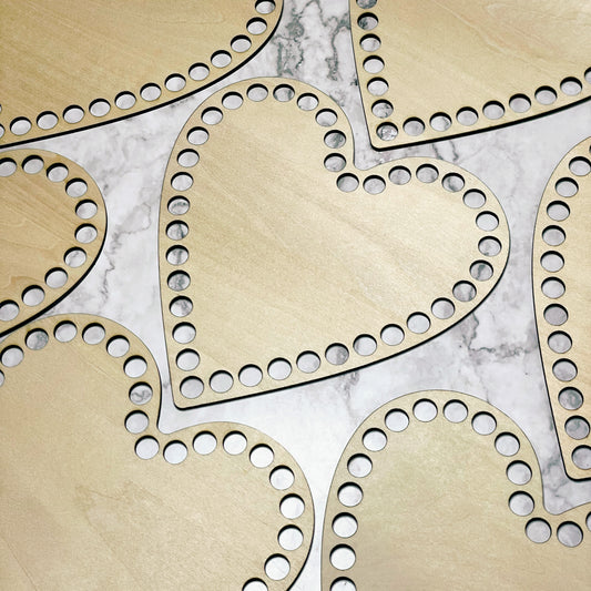 Wooden Heart Base (10mm holes)