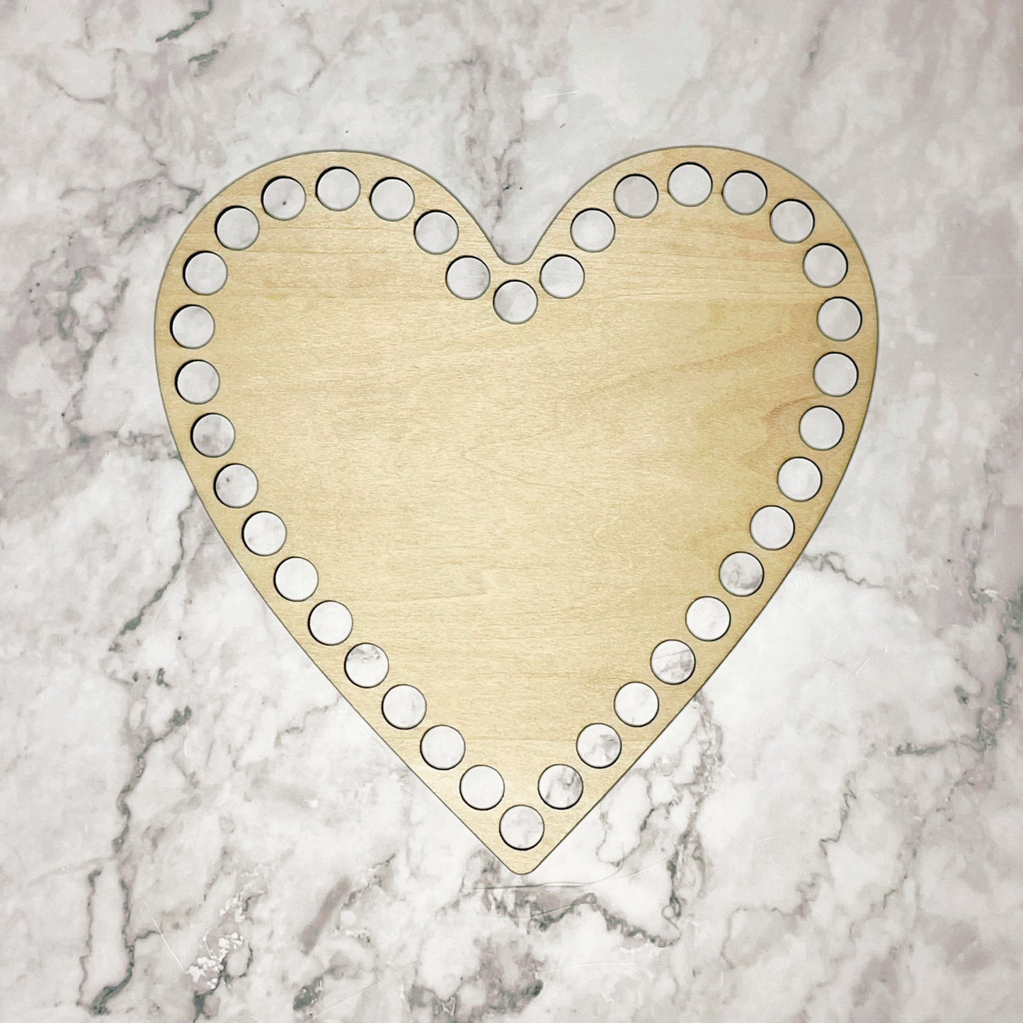 Wooden Heart Base (10mm holes)