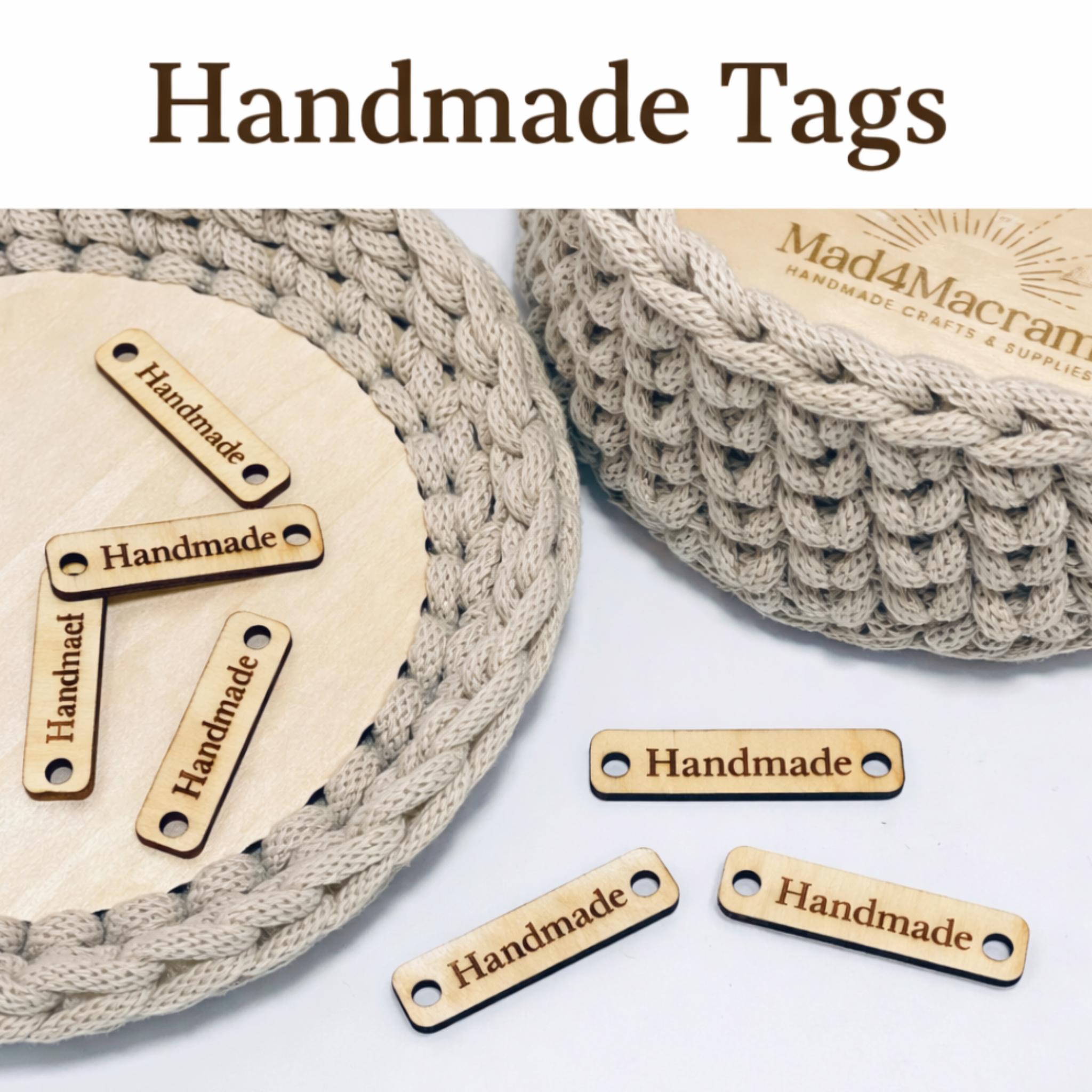 Wooden Handmade Tags – Mad4Macrame