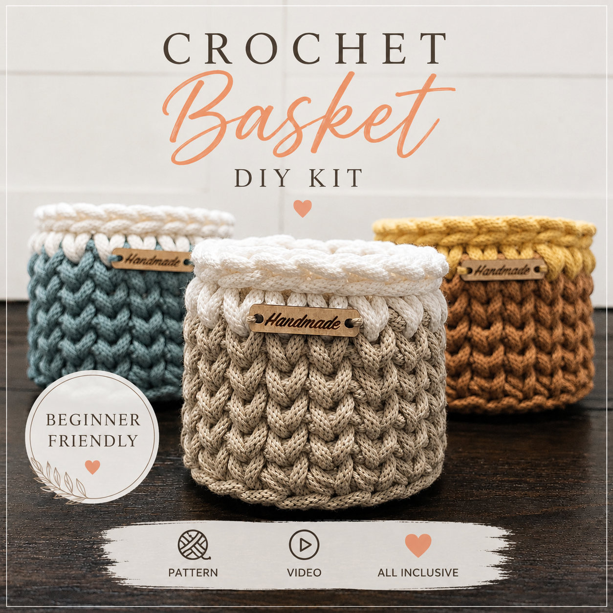 Crochet Basket DIY Kit