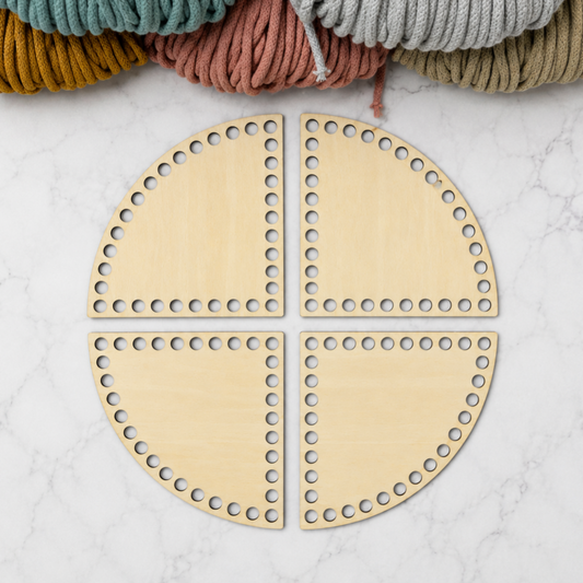 Corner Wooden Crochet Basket Base | 6” & 8” Sizes