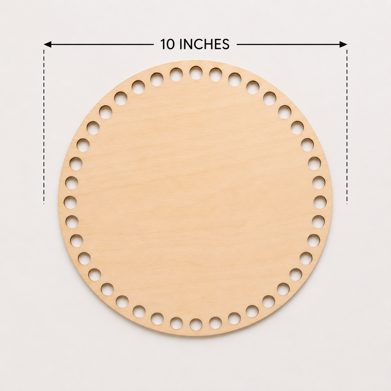Large Wooden Basket Bases | 10” & 12” Round | 10mm Holes