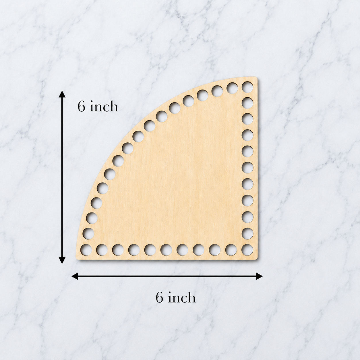 Corner Wooden Crochet Basket Base | 6” & 8” Sizes