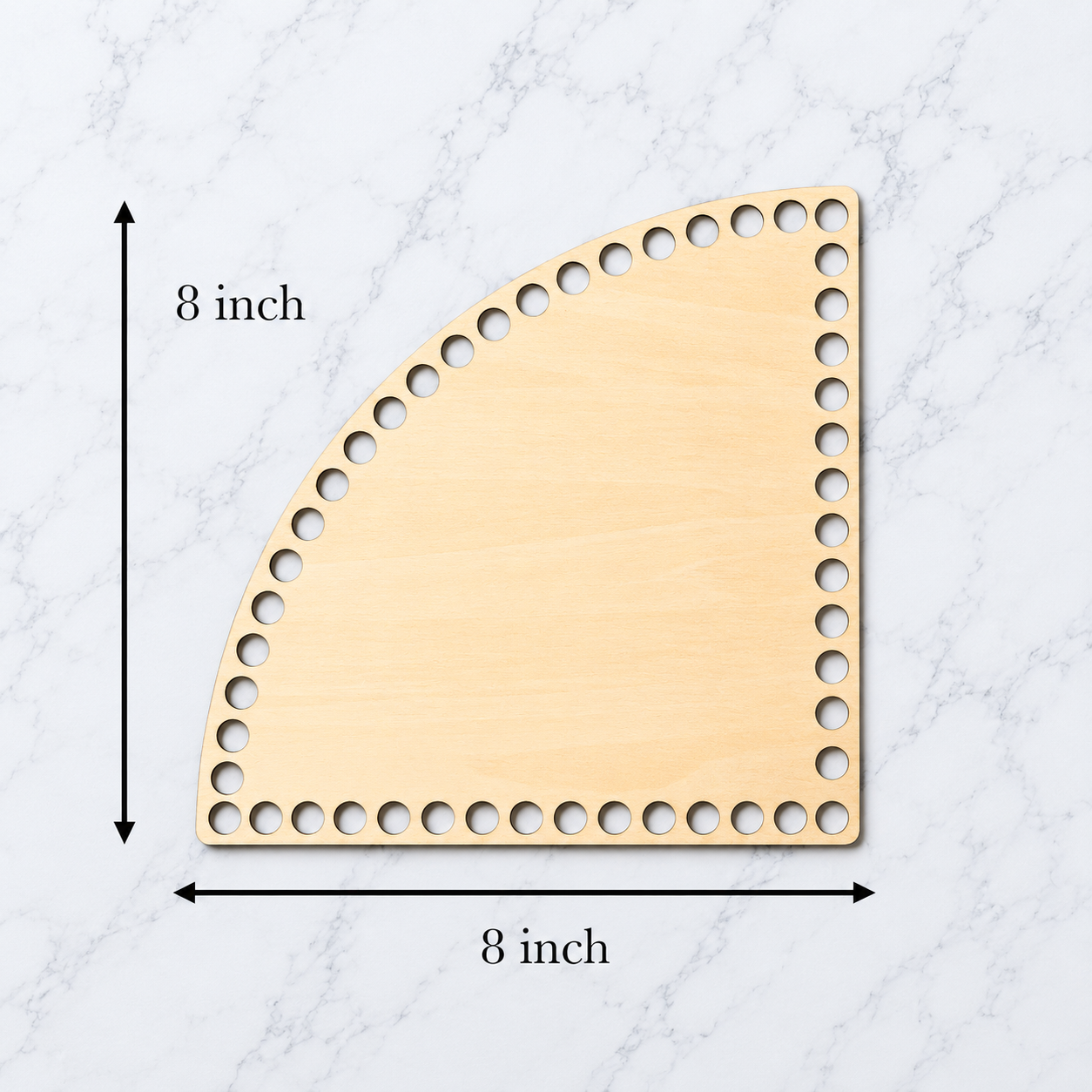 Corner Wooden Crochet Basket Base | 6” & 8” Sizes