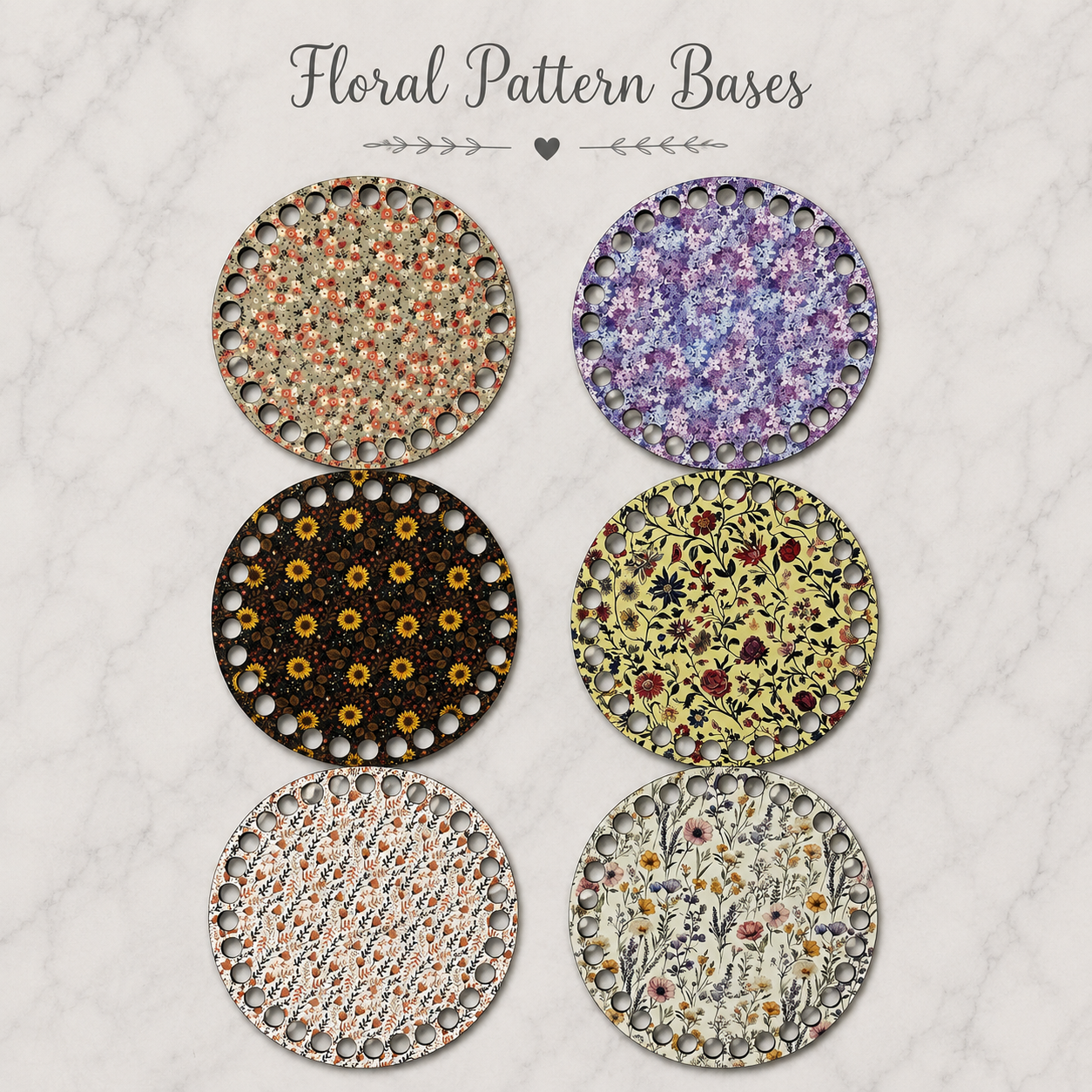 Floral Pattern Bases | 5.5 inches