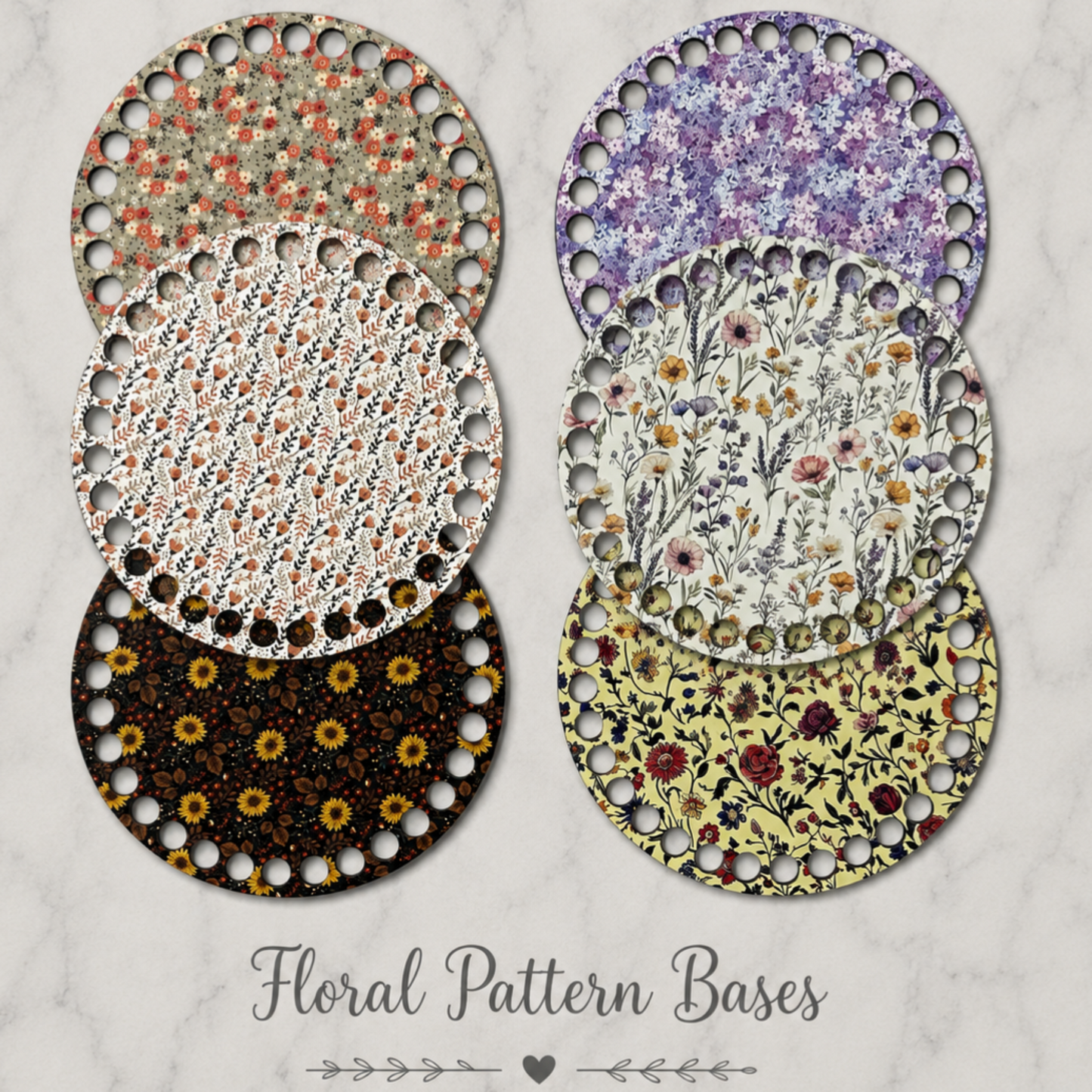 Floral Pattern Bases | 5.5 inches
