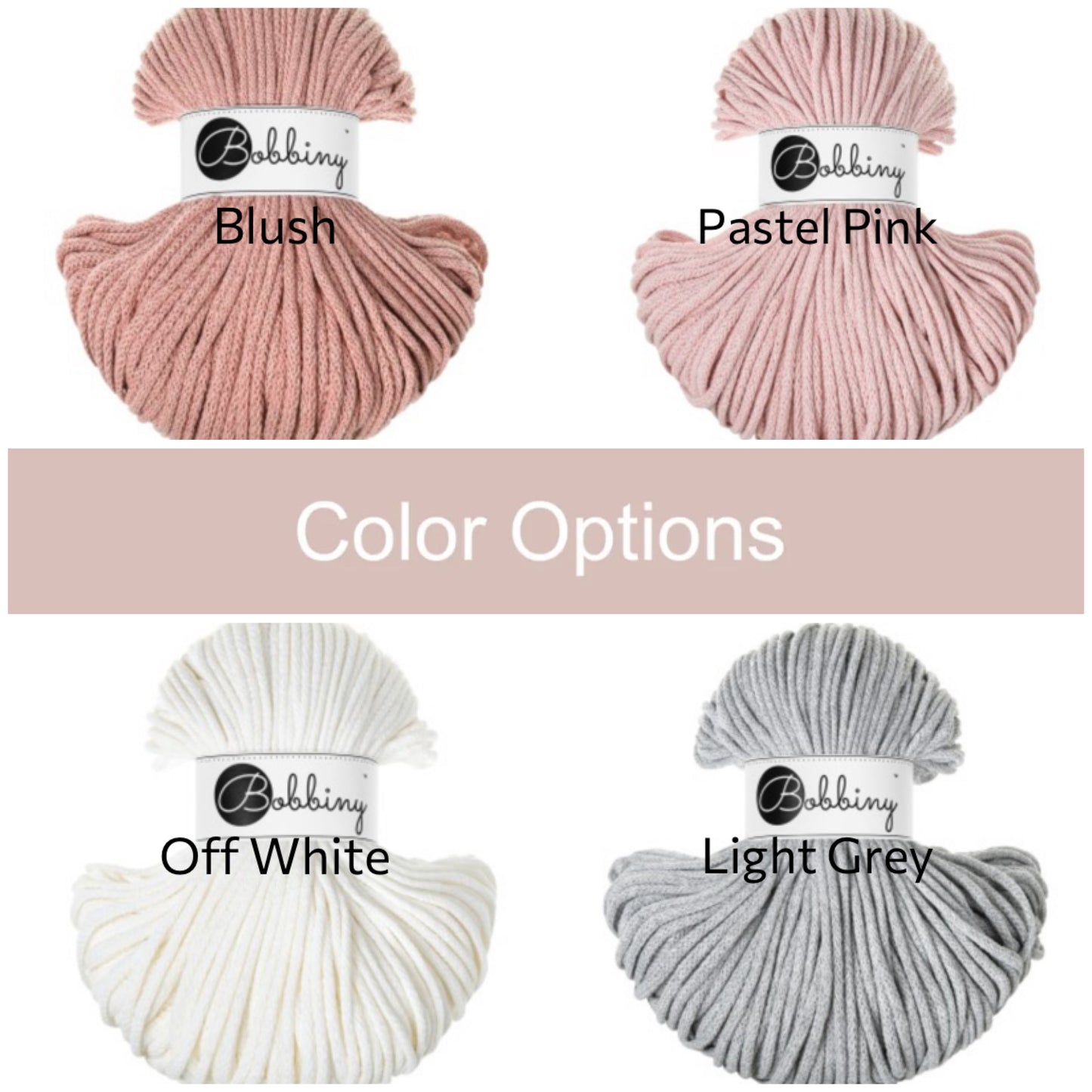 Bobbiny New Classic 4mm Braided Cotton Cord | 100m