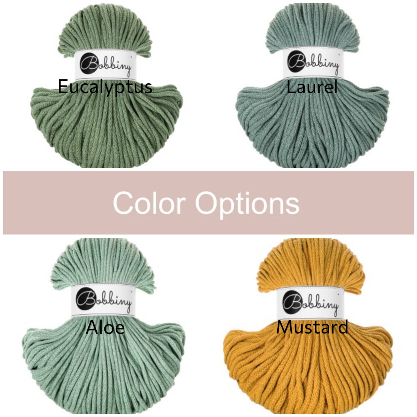 Bobbiny New Classic 4mm Braided Cotton Cord | 100m