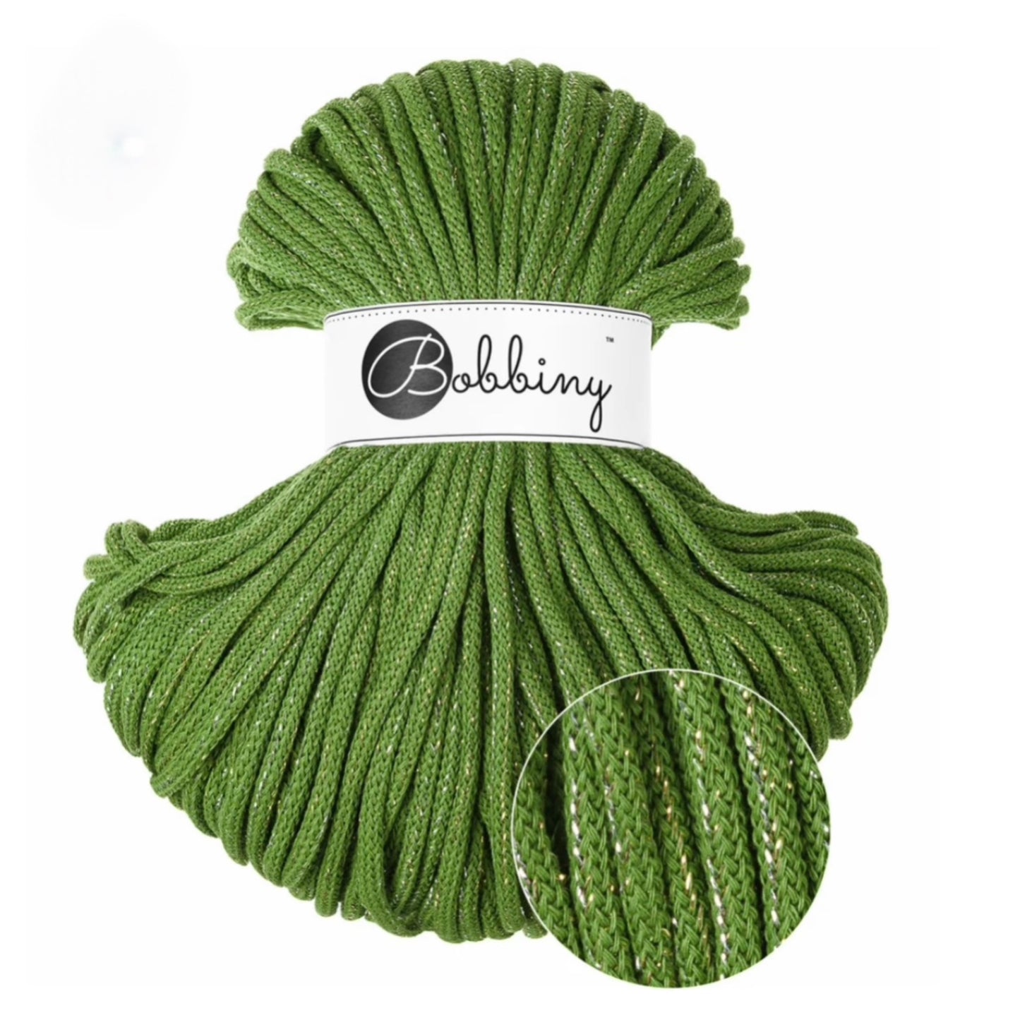 Bobbiny’s Shiny Moss Green in 5mm Braided | Discontinued