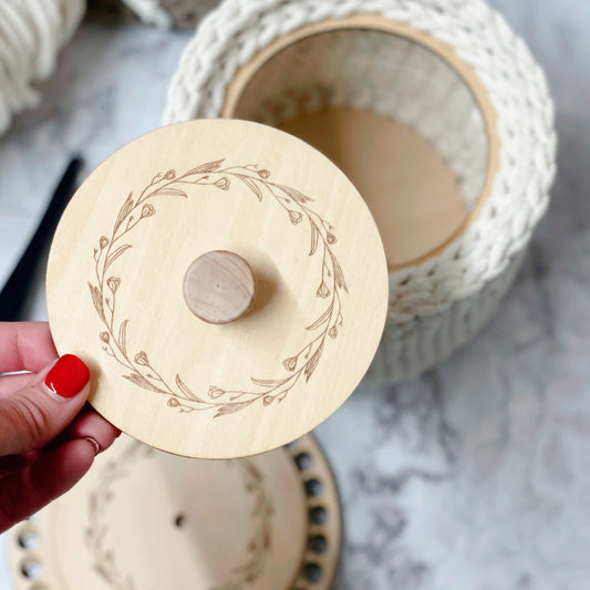 Wooden Knobs with Screws – 1 inch for Crochet Basket Lids