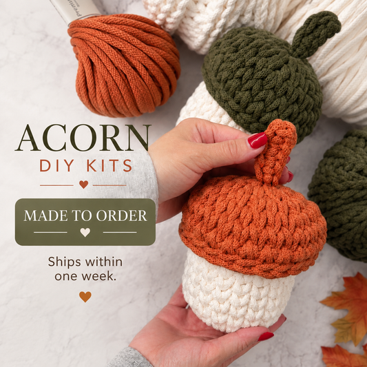 Crochet Acorn DIY Kit | Made-to-Order