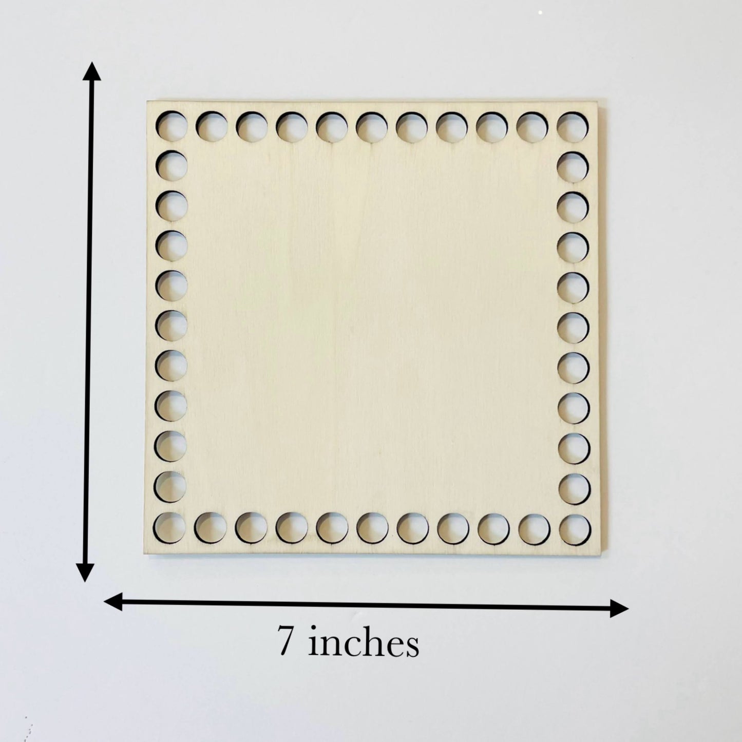 Wooden Base for Napkin Holders | 7” Square (10mm holes)