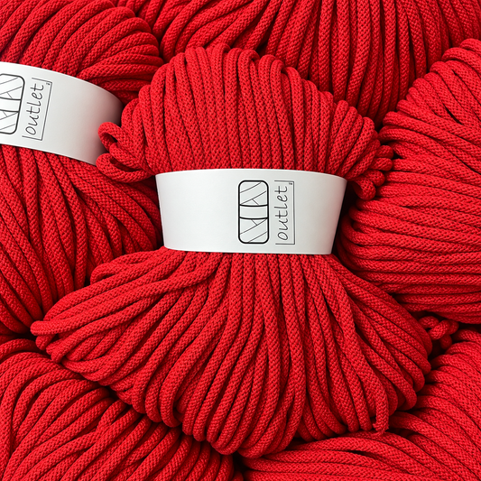 Outlet Cord 5mm Braided- Classic Red