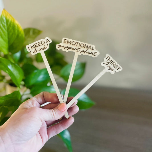 Wooden Plant Stakes| Funny Sayings