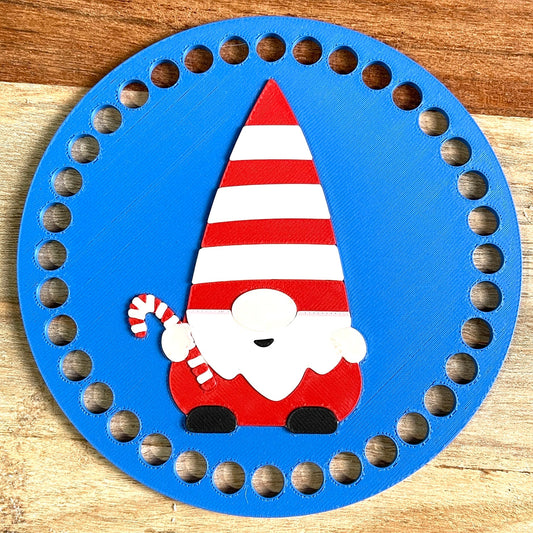 Holiday Gnome Base for Basket Coiling and Crochet 5-inch