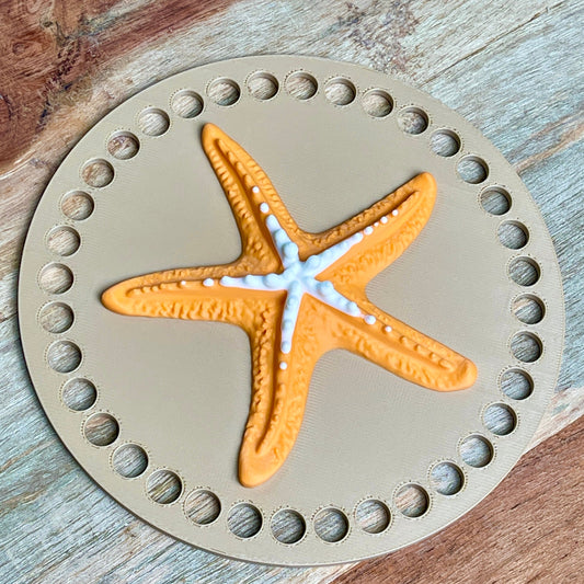Starfish Base for Basket Coiling and Crochet 5-inch