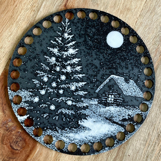 Winter Night Base for Basket Coiling and Crochet 5-inch