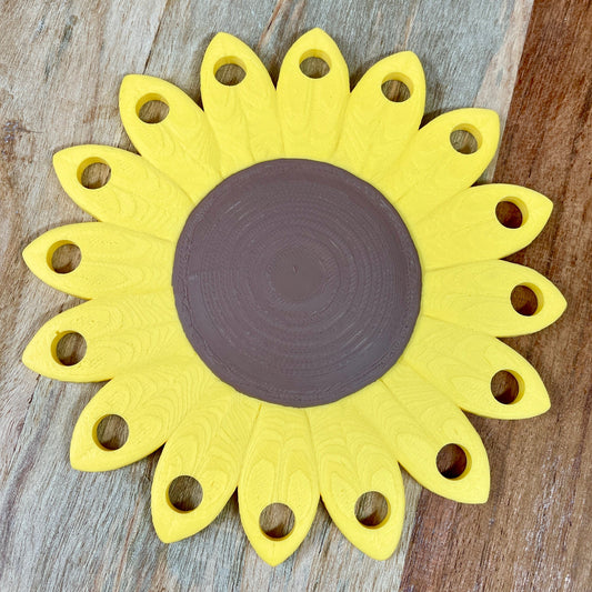 Sunflower Shaped Base for Basket Coiling and Crochet 5-inch