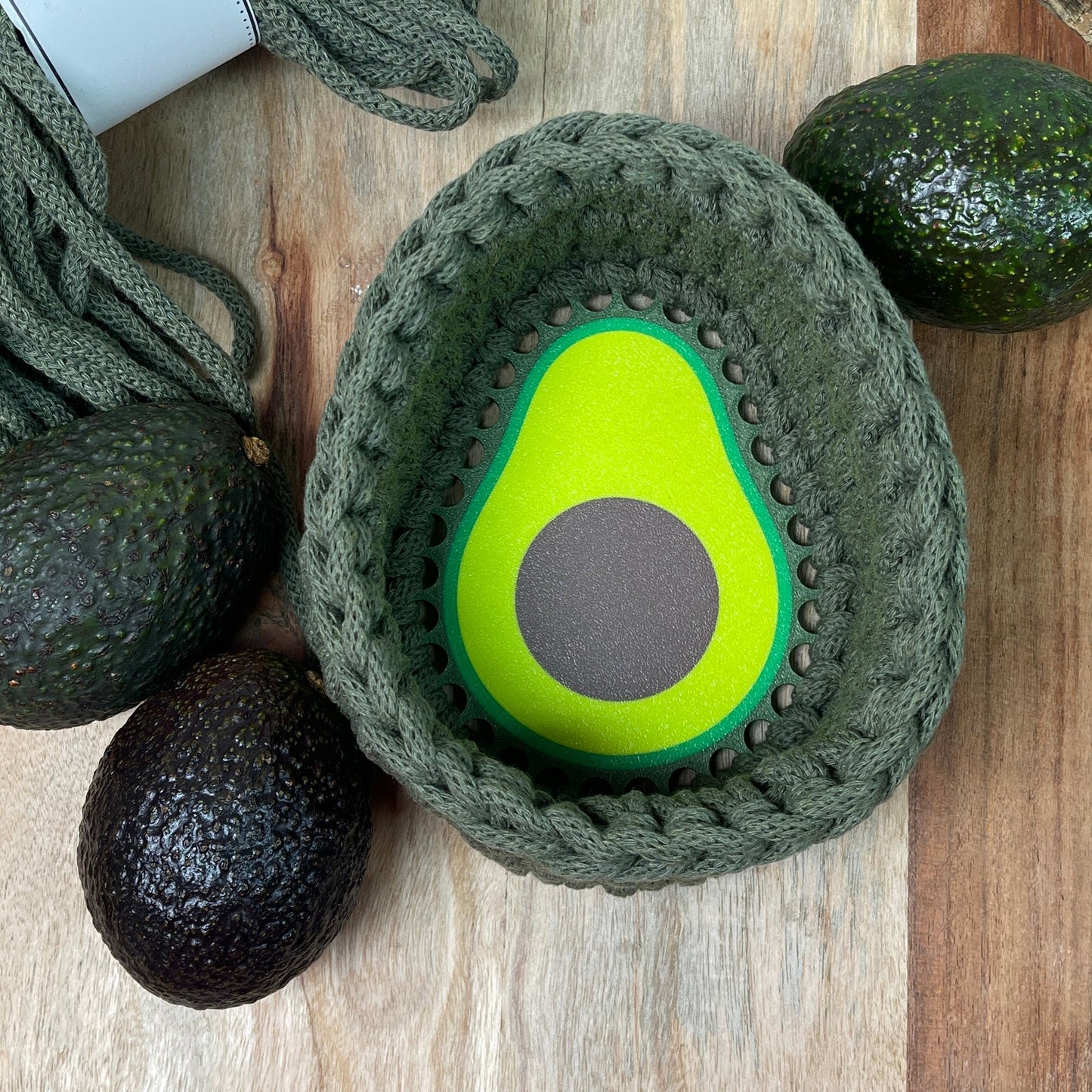 Avocado Base for Basket Coiling and Crochet 5-inch