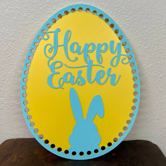Happy Easter Base for Basket Coiling and Crochet
