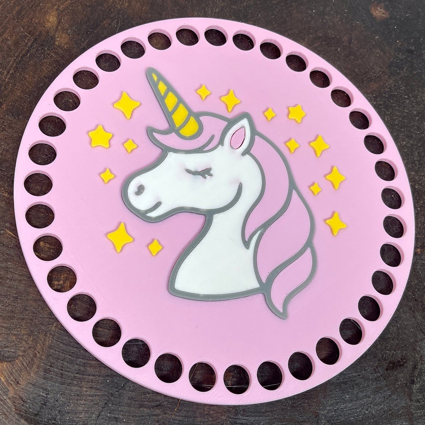 Unicorn Base for Basket Coiling and Crochet 6-inch