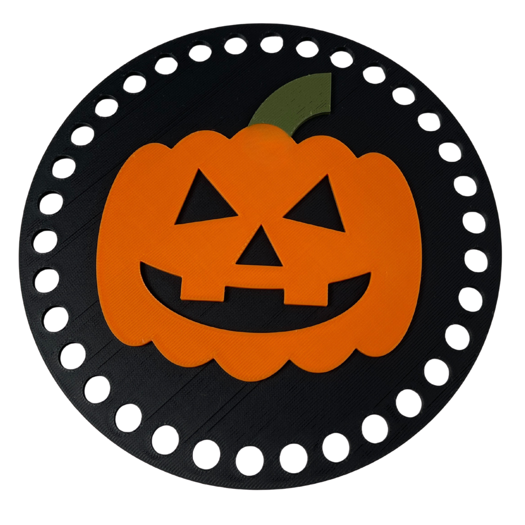 Jack O'Lantern Base for Crochet and Basket Coiling - 6-inch