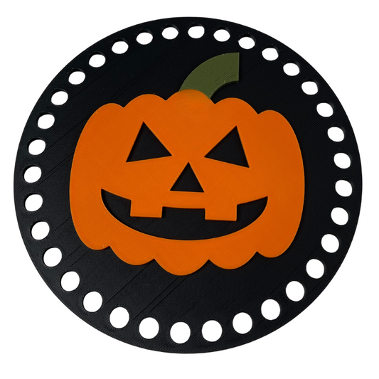 Jack O'Lantern Base for Crochet and Basket Coiling - 6-inch
