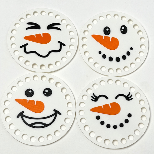 Snowman Base for Basket Coiling and Crochet 4-inch