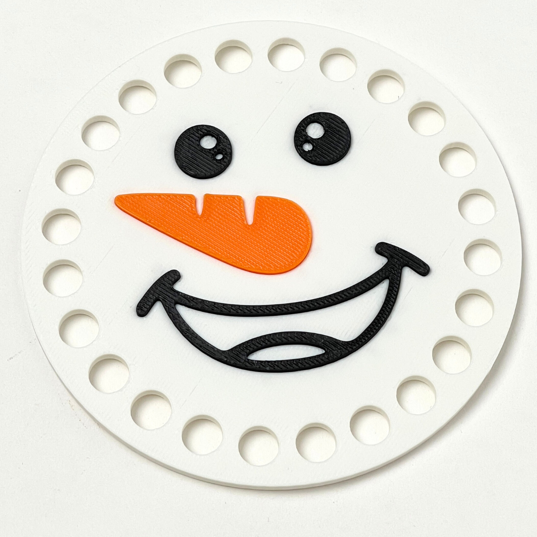Snowman Base for Basket Coiling and Crochet 4-inch