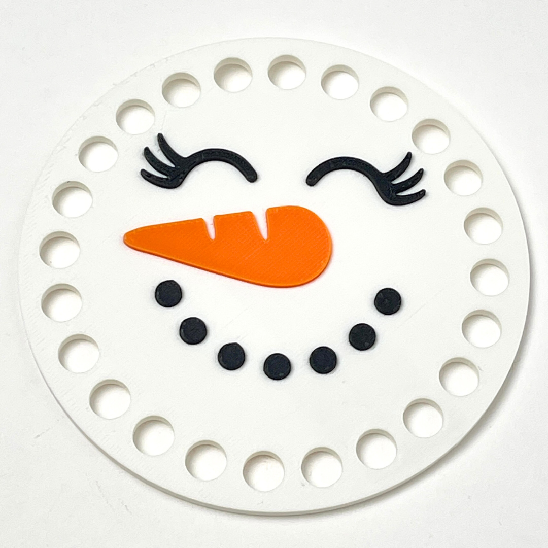Snowman Base for Basket Coiling and Crochet 4-inch