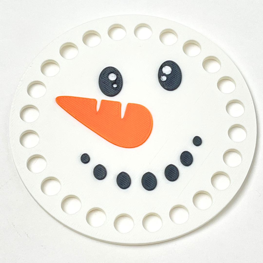 Snowman Base for Basket Coiling and Crochet 4-inch