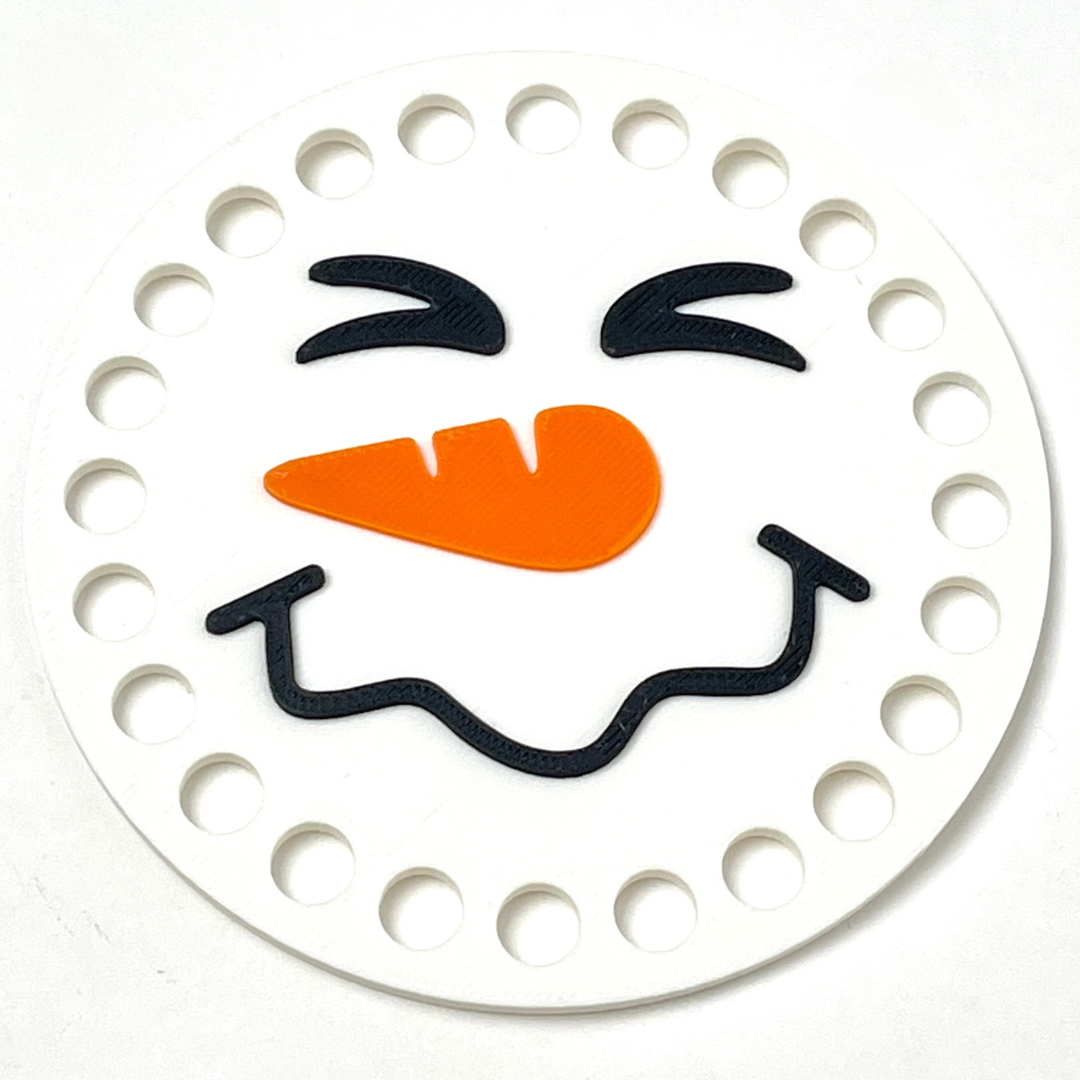 Snowman Base for Basket Coiling and Crochet 4-inch