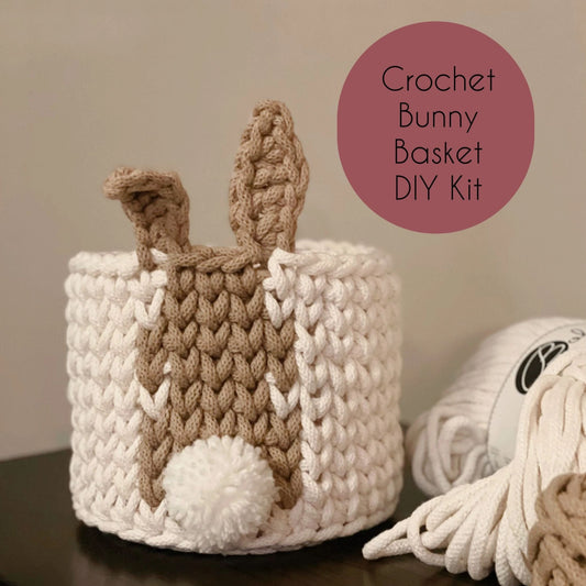 Crochet Bunny Basket DIY Kit
